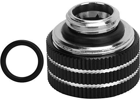 Tyenaza Klares T-Stück PC-Wasserkühlungsadapter Hartrohr Starre Rohrverschraubung Computerzubehör HYGKNT14MM (Schwarz)