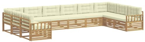vidaXL Sofagarnituren Massivholz Akazie, Bequeme Gartensofa, modernes Eckmöbel, Robustes Loungemöbel, schickes Set für die Terrasse
