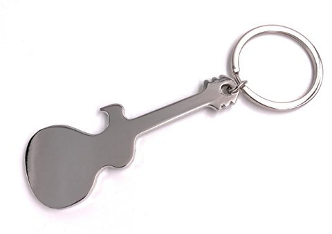 H-Customs Gitarre Geige Violine als Flaschenöffner Schlüsselanhänger Musikinstrument Saiteninstrument E-Gitarre Musiker Girarrenmusik Musikliebhaber Flaschenöffner Bieröffner Kapselheber