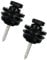 Miaoo 2PCS Guitar Strap Lock Anti-stripping Lock System for Guitar and Bass Strap (Black)