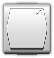 IP44 Weiss Aufputz Schalter -Steckdosenprogramm Feuchtraum Schuko HERMES 2 (Treppenschalter 1003-00)