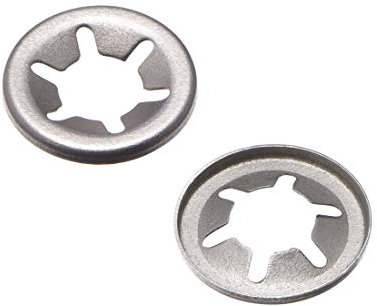 sourcing map 100 Stück Sicherungsscheiben Sicherungsclips Drücken Verschluss Innenzahn Klemmscheiben Unterlegscheiben M7 x 15mm aus Edelstahl