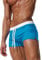 Badeshorts für Herren Badehose Kurz Badehosen Männer Eng Schwimmhose Boxer Badepants Wassersport Kurze Hose Schnelltrocknende Strandshorts mit Reissverschluss (EU M/Tag L, Blau_A)