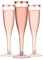 TOROTON 30 Flute Plastica Rigida, 162ml Riutilizzabile e Riciclabile Bicchieri Spumante, per Catering, Feste di Matrimonio -Oro Rosa