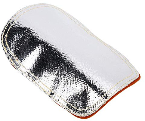 Sonew -Duty Aluminized Cowhide Welding Hand Pad – Heat- Split-Leather for Back-of-Hand, Ideal MIG/TIG Welders