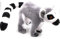Onwomania Plüschtier Kuscheltier Stoff Tier Lemur grau stehend Primat 28 cm