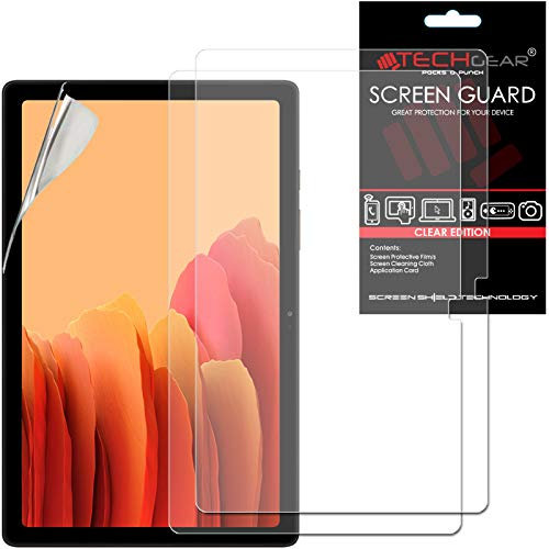 TECHGEAR 2 Pack Protection d'Écran pour Galaxy Tab A7 10.4 pouces (SM-T500 / SM-T505), Film de Protection Écran Ultra Clair Compatible avec Samsung Galaxy Tab A7 2020