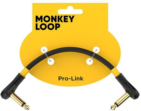 Monkey Loop Pro Link Pedal Guitar Patch Cable 20 cm Jack Acodado a Jack Acodado