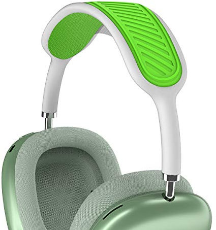 TOLUOHU Kopfbandkissen für Apple AirPods Max, waschbar, weiches Silikon, staubdicht, Airpods Max-Kopfhörer-Zubehör, kompatibel mit Netz-Baldachin (fluoreszierendes Grün)