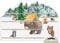 Farbklecks-Collection Musikboxregal Wildlife - passend für Toniebox - Regal mit Platz für Box sowie 55-60 Figuren
