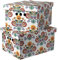 SOFTILLO Cardboard Storage Boxes with Lid Decorative Wardrobe, Closet, Home & Office Organiser with Handle Flat-Packed, Stackable File Box Gift for Adults & Kids Set of 2 XLarge Floral Design