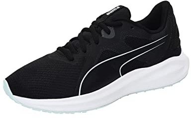 PUMA Unisex Twitch Runner Laufschuh, Black-Nitro Blue, 38 EU, Schwarz, 38 EU