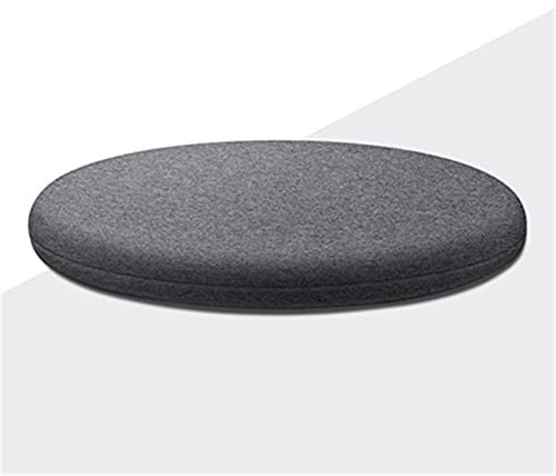 SWECOMZE 2er Set Sitzkissen Memory Foam Rund Stuhlkissen, Sitzpolster Rund aus Baumwolle, Sitzauflagen rutschfest Gemütlich Sitzpolster für Tatami Garten Büro (Durchmesser 50cm,Dunkelgrau)