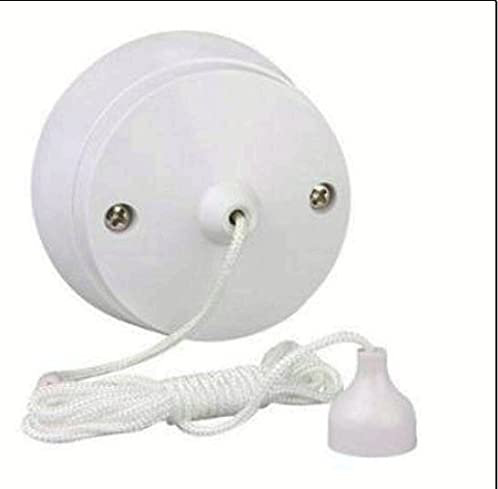 Mr Gadget Solutions 6Amp Ceiling Pull Cord Switch 1 Way Bathroom/Toilet Light Switches