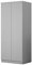 FWStyle 2 Door Modern Bedroom Wardrobe Scandinavian Style Bedroom Furniture - H180 X W80 X D60cm (Matt Grey)