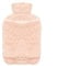 Olivia Rocco Teddy Faux Fur Hot Water Bottle with Pocket, Hot Water Bag for Hot and Cold Compress, Hand Feet Warmer, Neck and Shoulder Pain Relief (Pink)