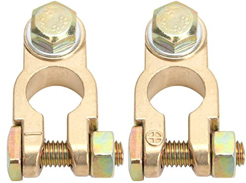 Anruyi 2 PCS M8 Car Battery Terminals - Quick Release Round Post Clamp Connectors