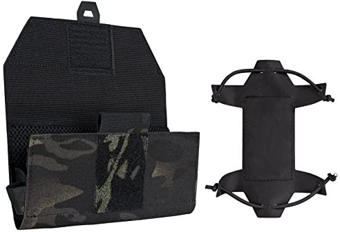 IDOGEAR Tactical Handytasche Molle Klein Brust-Telefon-Halter für Weste Molle Platte Utility Mini-Tasche Handy-Träger Universal Bildschirmgröße 4.7''-6.8''(camo Black)