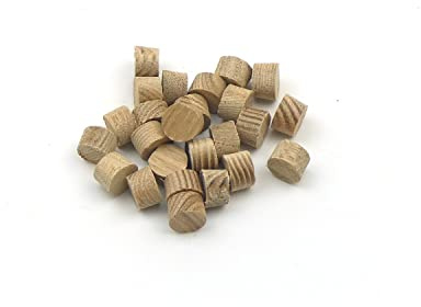 Ash 10mm Flat Head Cross Grain Plug - Solid Unfinished - Pack of 25