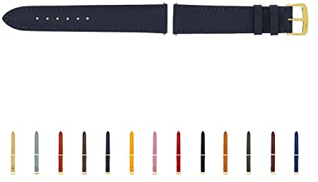 SELVA Uhrenarmband, 14-24 mm, Leder, zum Wechseln, Ersatzarmband für Smartwatch, Made in Germany