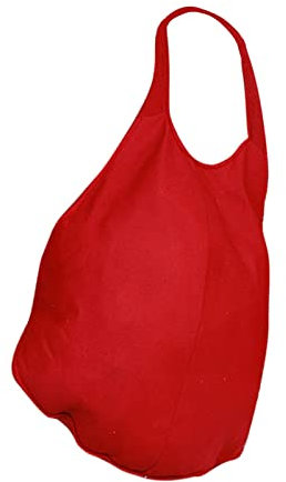 F Fityle Faux Ventre de Père Noël, Accessoires Drôle Spectacle Père noël Ventre Gros Déguisement pour Fête, Rouge