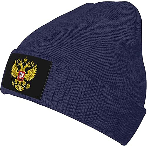 850 Strickmützen Wappen Von Russland Wintermütze Unisex Winter Hüte Grobstrick Cuffed Plain Hat Für Outdoor Geschenke Herren