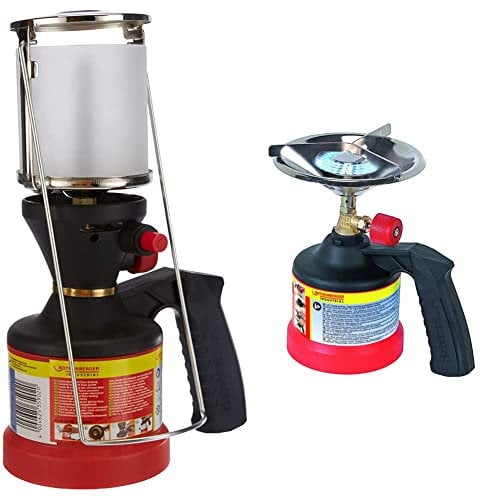 Rothenberger Industrial Erwachsene Scout Campinglampe, schwarz, Einheitsgröße, 35902 & Scout Campingkocher, schwarz, Einheitsgröße, 35904