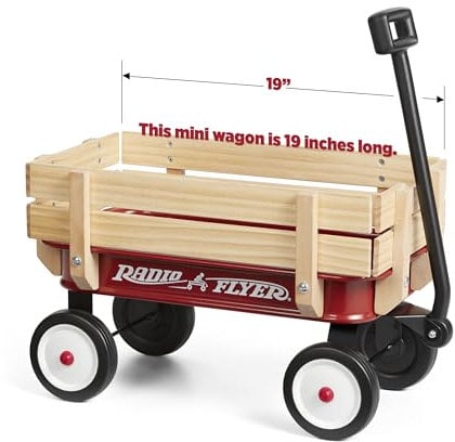 Radio Flyer My 1st Steel & Wood Wagon, Red Toy Wagon, For 1.5+ Years Old