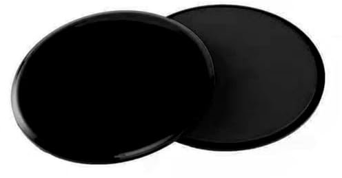 Gleitscheiben Fitness Sliders, Kern Übung Sliders, Doppelseitige Gliding Discs, Slider zum Trainieren, Dual Sided Gliding Discs Kerngleitstücke, Slide Pads für Bauch Workouts, Schwarz, 1 Paar