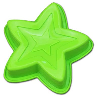 WishesMar Moldes de Silicone para Tartas Forma de Ranura de Estrella Pentagrama - Antiadherente Molde de Forma Especial para Repostería, Pan, Bizcocho, Gelatina Grande, Hornear