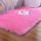 ESOUY Faux Lammfell-Teppich, Teppiche Langlebiger Teppich Flauschig weicher Schlafzimmerteppich Langlebige Yogamatte Haarhöhe von ca. 6 cm Rosa 80 x 180 cm