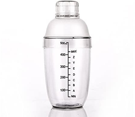 Shaker di plastica Cocktail Drink Mixer Drink Tumbler Mixer con scala e filtro superiore per bar Party uso domestico