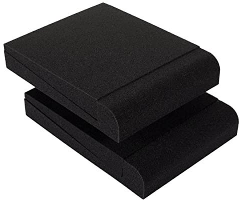 Wisboey Coussinets de Haut-Parleur en Mousse Haute Densité 2 PièCes - Coussinet D'Isolation de Haut-Parleur, Coussinets D'Isolation Acoustique de Moniteur, Coussinets de Moniteur de Studio