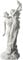 Veronese Design Griechische Skulptur Apollo und Daphne, Kunstharz, Marmor, Weiß, 35,6 cm