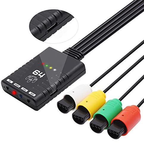 Adaptador de Controlador Inalámbrico Bluetooth con Latencia Máxima de 6 Ms e Indicador LED para Consola N64, Compatible con One S, Series XS, Wii/Wii U Pro,