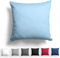Alreya Mako Satin Kissenbezug 40 x 40 cm - 100% Baumwolle mit YKK Reißverschluss, Superweicher Kopfkissenbezug, Kissenhülle, Oeko-TEX® Standard Zertifiziert, Hellblau, nur Kissenbezug