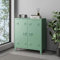 [en.casa] Metallschrank Oripää Wohnzimmerschrank 90 x 80 x 33 cm Aktenschrank Werkstattschrank mit 2 Türen und Einer höhenverstellbaren Ablage Pastellgrün