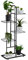 Relaxdays Scaffale Portapiante, 5 Ripiani in Metallo HLP: 96x45x22 cm, Portafiori e Portavasi, Fioriera in Acciaio, Nero