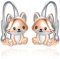 Fuchs Ohrringe Damen Mädchen 925 Sterling Silber Fuchs Ohrringe Creolen Tier Ohrringe Teenager Mädchen Fuchs Leverback Hoop Ohrringe Fuchs Schmuck Geschenke für Damen