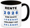 Rente 2026 Kaffeebecher in schwarz mit Spruch Rente 2026 Legende geht Oma Opas lustige Tasse Ruhestand Gelände erobern witzig ulkig