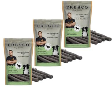 Fresco - Der Martin Rütter Riegel | aus reinem Pferdefleisch 3X 100g | Der Echt-Fleisch Monoproteinsnack | getreidefrei, gesund und natürlich