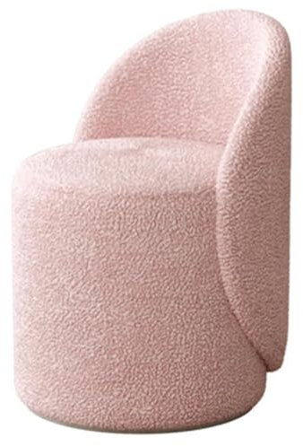 binularg Drehsessel Wohnzimmer,Runder Boucle Sessel mit 360° Drehbarem,Armlehnstuhl Lesesessel,für Wohnzimmer Schlafzimmer (Nicht drehbar,D)