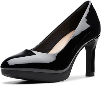 Clarks Women's Ambyr 2 Braley Pump, Black Patent, 9.5 UK