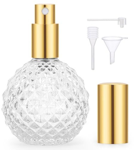 Segbeauty Frasco Perfume Recargable, 100ml Bote, Atomizador, Botes de Spray Vacios, Dosificador para Viaje, Fiestas (Transparente)
