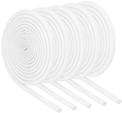 QUARKZMAN Manchons Coupe-Feu pour Tresse d'Isolation de Fil, Gaine en Fibre de Verre Enduite de Silicone Haute Température pour Le Câblage Électrique des Conduites Automobiles Blanc 2,5mm