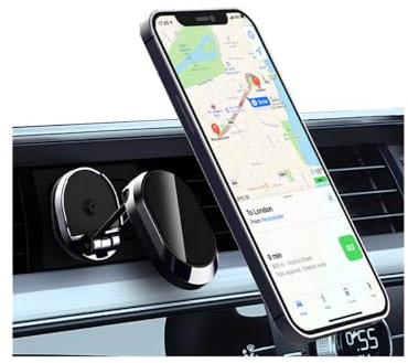 JNNJ Magnetische Handyhalterung für Auto - Universal Kfz-Halterung für Lüftung Mit Starken Magneten, Einstellbar und Drehbar (Schwarz)