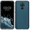 kwmobile Case kompatibel mit Xiaomi Redmi Note 9 Hülle - Schutzhülle aus Silikon metallisch schimmernd - Handyhülle Metallic Karibikblau