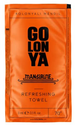 Golonya - Set mit 90 erfrischenden Handtüchern MANDARINE – Mix aus Duft-Tüchern – Duft Mandarine – Inhalt 70°