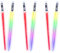 3 Paar Leuchtende Essstäbchen, Lichtschwert Essstäbchen mit 9 Farbe LED Essstäbchen Leuchtende BPA Frei Wiederverwendbar Lightsaber Chopsticks Licht Essstäbchen für Küchen Dinnerparty Sushi Party