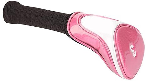 Qukaim Golf Accessory Pink PU Leather Golf Putter Head Cover, Club Headcovers Accessory for Golf Activity, Protective Putter Cover for Golf Clubs
